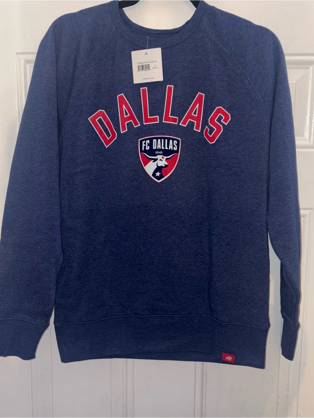 FC Dallas Navy Crewneck Sweatshirt with Red Accent
